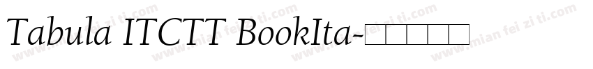 Tabula ITCTT BookIta字体转换